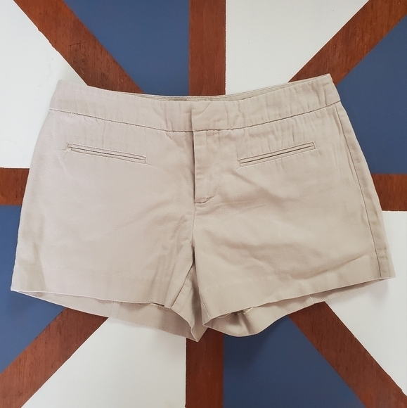 GAP Solid Canvas Shorts Womens 00 Motorcross Khaki Classic Casual - Picture 1 of 7